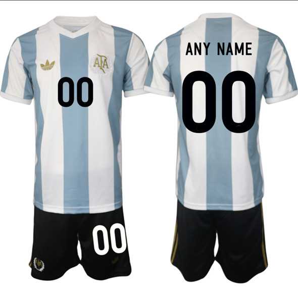 Men's Argentina Custom White Blue 2024-25 50th Anniversary Home Soccer Jersey Suit,We sell and wholesale Men's Argentina Custom White Blue 2024-25 50th Anniversary Home Soccer Jersey Suit on line form chian!