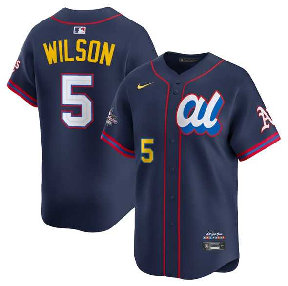 Men's American League #5 Jacob Wilson Navy 2025 All-Star Edition Limited Stitched Baseball Jersey,We sell and wholesale Men's American League #5 Jacob Wilson Navy 2025 All-Star Edition Limited Stitched Baseball Jersey on line form chian!