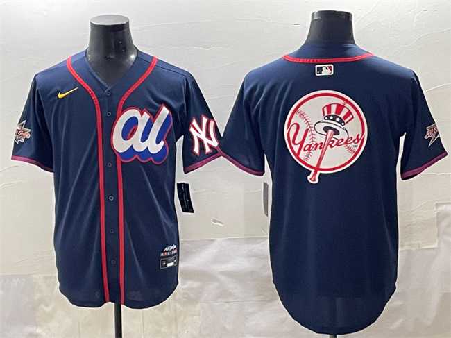 Men's American League New York Yankees Team Big Logo Navy 2025 All-Star Edition Limited Stitched Baseball Jersey,We sell and wholesale Men's American League New York Yankees Team Big Logo Navy 2025 All-Star Edition Limited Stitched Baseball Jersey on line form chian!