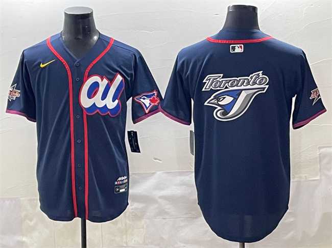 Men's American League Toronto Blue Jays Team Big Logo Navy 2025 All-Star Edition Limited Stitched Baseball Jersey,We sell and wholesale Men's American League Toronto Blue Jays Team Big Logo Navy 2025 All-Star Edition Limited Stitched Baseball Jersey on line form chian!