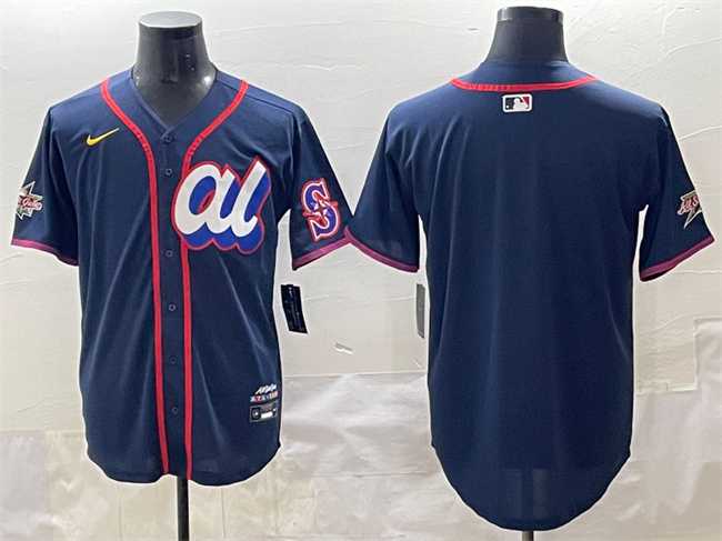 Men's American League Seattle Mariners Blank Navy 2025 All-Star Edition Limited Stitched Baseball Jersey,We sell and wholesale Men's American League Seattle Mariners Blank Navy 2025 All-Star Edition Limited Stitched Baseball Jersey on line form chian!