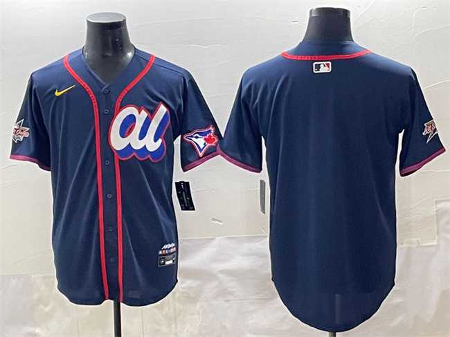 Men's American League Toronto Blue Jays Blank Navy 2025 All-Star Edition Limited Stitched Baseball Jersey,We sell and wholesale Men's American League Toronto Blue Jays Blank Navy 2025 All-Star Edition Limited Stitched Baseball Jersey on line form chian!