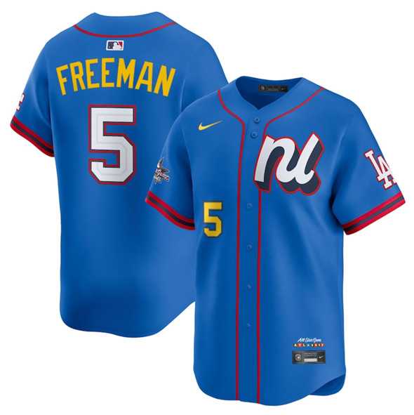 Men's National League #5 Freddie Freeman Blue 2025 All-Star Edition Limited Stitched Baseball Jersey,We sell and wholesale Men's National League #5 Freddie Freeman Blue 2025 All-Star Edition Limited Stitched Baseball Jersey on line form chian!