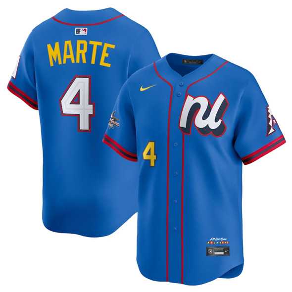 Men's National League #4 Ketel Marte Blue 2025 All-Star Edition Limited Stitched Baseball Jersey,We sell and wholesale Men's National League #4 Ketel Marte Blue 2025 All-Star Edition Limited Stitched Baseball Jersey on line form chian!