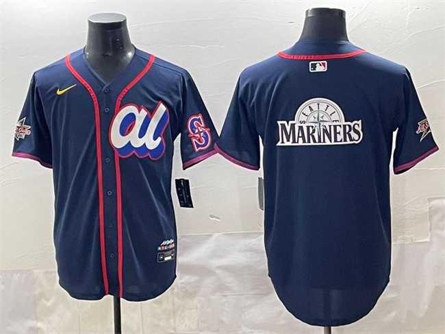Men's American League Seattle Mariners Team Big Logo Navy 2025 All-Star Edition Limited Stitched Baseball Jersey,We sell and wholesale Men's American League Seattle Mariners Team Big Logo Navy 2025 All-Star Edition Limited Stitched Baseball Jersey on line form chian!