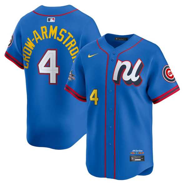 Men's National League #4 Pete Crow-Armstrong Blue 2025 All-Star Edition Limited Stitched Baseball Jersey,We sell and wholesale Men's National League #4 Pete Crow-Armstrong Blue 2025 All-Star Edition Limited Stitched Baseball Jersey on line form chian!