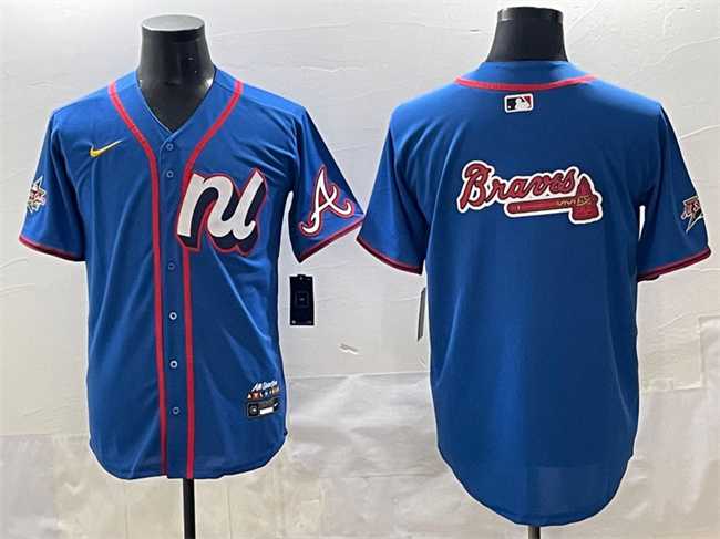 Men's National League Atlanta Braves Team Big Logo Blue 2025 All-Star Edition Limited Stitched Baseball Jersey,We sell and wholesale Men's National League Atlanta Braves Team Big Logo Blue 2025 All-Star Edition Limited Stitched Baseball Jersey on line form chian!