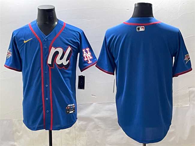 Men's National League New York Mets Blank Blue 2025 All-Star Edition Limited Stitched Baseball Jersey,We sell and wholesale Men's National League New York Mets Blank Blue 2025 All-Star Edition Limited Stitched Baseball Jersey on line form chian!