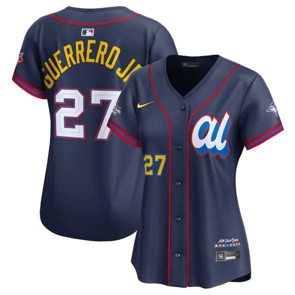 Women's American League #27 Vladimir Guerrero Jr. Navy 2025 All-Star Edition Limited Stitched Baseball Jersey(Run Small),We sell and wholesale Women's American League #27 Vladimir Guerrero Jr. Navy 2025 All-Star Edition Limited Stitched Baseball Jersey(Run Small) on line form chian!