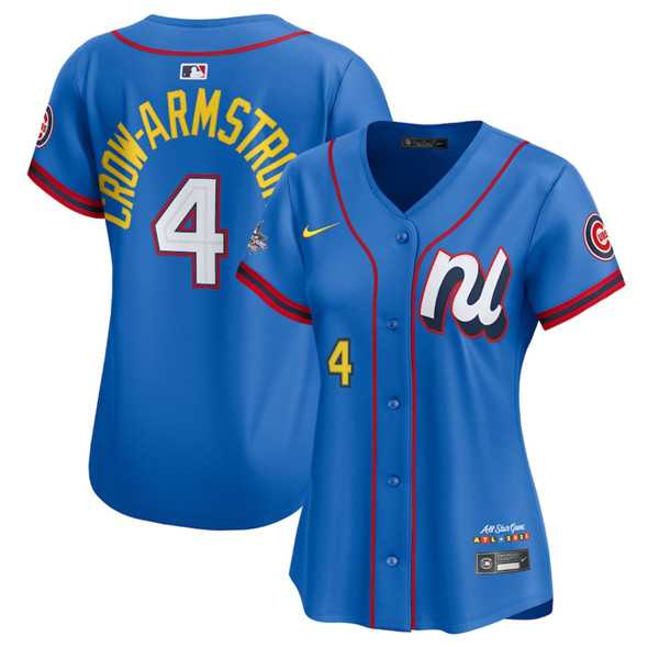 Women's National League #4 Pete Crow-Armstrong Blue 2025 All-Star Edition Limited Stitched Baseball Jersey(Run Small),We sell and wholesale Women's National League #4 Pete Crow-Armstrong Blue 2025 All-Star Edition Limited Stitched Baseball Jersey(Run Small) on line form chian!