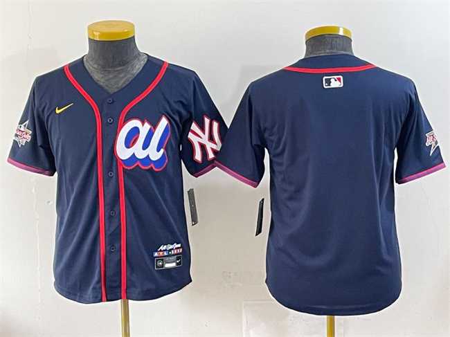 Women's American League New York Yankees Blank Navy 2025 All-Star Edition Limited Stitched Baseball Jersey(Run Small),We sell and wholesale Women's American League New York Yankees Blank Navy 2025 All-Star Edition Limited Stitched Baseball Jersey(Run Small) on line form chian!