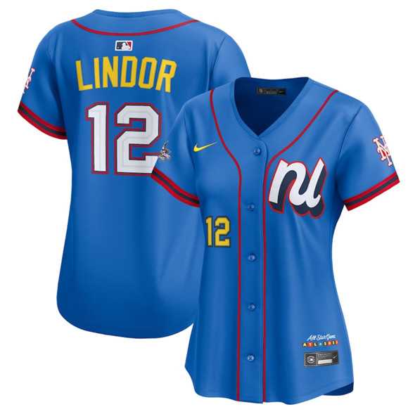 Women's National League #12 Francisco Lindor Blue 2025 All-Star Edition Limited Stitched Baseball Jersey(Run Small),We sell and wholesale Women's National League #12 Francisco Lindor Blue 2025 All-Star Edition Limited Stitched Baseball Jersey(Run Small) on line form chian!