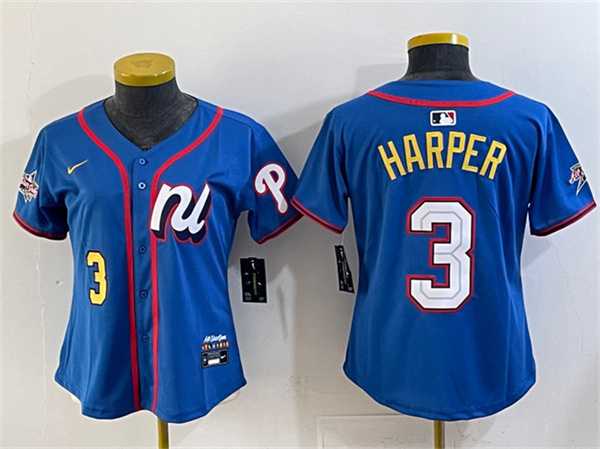 Women's National League #3 Bryce Harper Blue 2025 All-Star Edition Limited Stitched Baseball Jersey(Run Small),We sell and wholesale Women's National League #3 Bryce Harper Blue 2025 All-Star Edition Limited Stitched Baseball Jersey(Run Small) on line form chian!
