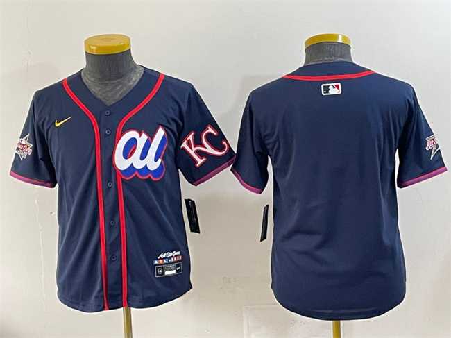 Women's American League Kansas City Royals Blank Navy 2025 All-Star Edition Limited Stitched Baseball Jersey(Run Small),We sell and wholesale Women's American League Kansas City Royals Blank Navy 2025 All-Star Edition Limited Stitched Baseball Jersey(Run Small) on line form chian!