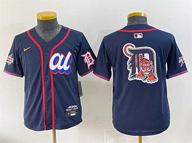 Youth American League Detroit Tigers Team Big Logo Navy 2025 All-Star Edition Limited Stitched Baseball Jersey,We sell and wholesale Youth American League Detroit Tigers Team Big Logo Navy 2025 All-Star Edition Limited Stitched Baseball Jersey on line form chian!