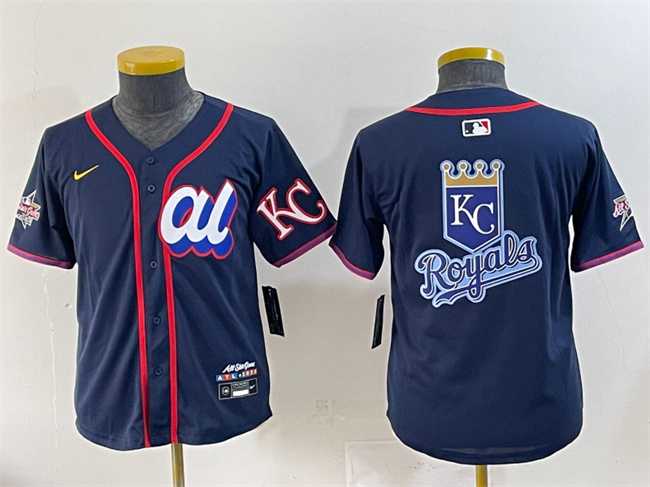 Youth American League Kansas City Royals Team Big Logo Navy 2025 All-Star Edition Limited Stitched Baseball Jersey,We sell and wholesale Youth American League Kansas City Royals Team Big Logo Navy 2025 All-Star Edition Limited Stitched Baseball Jersey on line form chian!