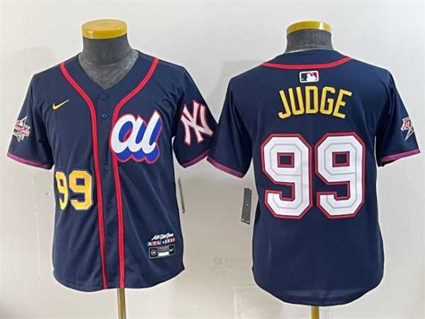 Youth American League #99 Aaron Judge Navy 2025 All-Star Edition Limited Stitched Baseball Jersey,We sell and wholesale Youth American League #99 Aaron Judge Navy 2025 All-Star Edition Limited Stitched Baseball Jersey on line form chian!