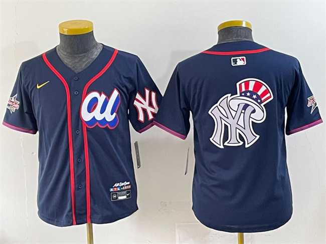 Youth American League New York Yankees Team Big Logo Navy 2025 All-Star Edition Limited Stitched Baseball Jersey,We sell and wholesale Youth American League New York Yankees Team Big Logo Navy 2025 All-Star Edition Limited Stitched Baseball Jersey on line form chian!