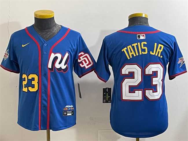 Youth National League #23 Fernando Tatis Jr. Blue 2025 All-Star Edition Limited Stitched Baseball Jersey,We sell and wholesale Youth National League #23 Fernando Tatis Jr. Blue 2025 All-Star Edition Limited Stitched Baseball Jersey on line form chian!