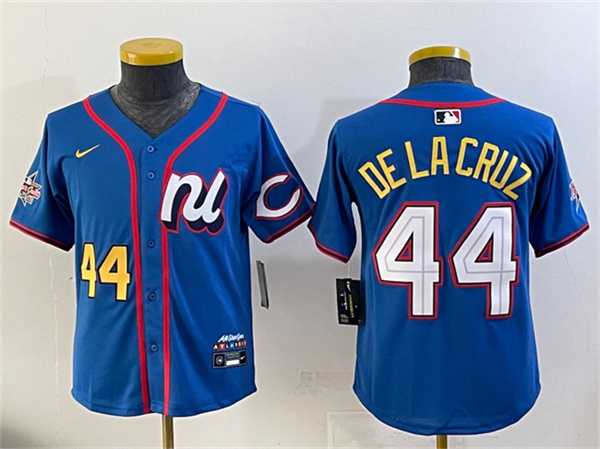 Youth National League #44 Elly De La Cruz Blue 2025 All-Star Edition Limited Stitched Baseball Jersey,We sell and wholesale Youth National League #44 Elly De La Cruz Blue 2025 All-Star Edition Limited Stitched Baseball Jersey on line form chian!