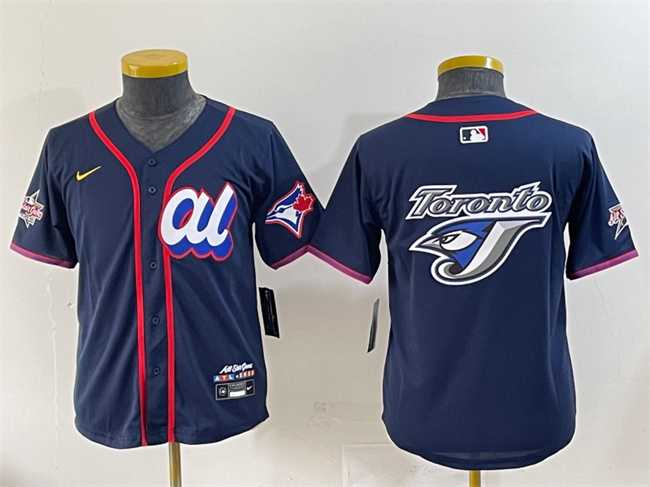 Youth American League Toronto Blue Jays Team Big Logo Navy 2025 All-Star Edition Limited Stitched Baseball Jersey,We sell and wholesale Youth American League Toronto Blue Jays Team Big Logo Navy 2025 All-Star Edition Limited Stitched Baseball Jersey on line form chian!