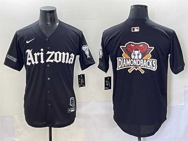 Men's Arizona Diamondbacks Team Big Logo Black 'Gothic Desert Fang Edition' Vapor Premier Limited Stitched Baseball Jersey,We sell and wholesale Men's Arizona Diamondbacks Team Big Logo Black 'Gothic Desert Fang Edition' Vapor Premier Limited Stitched Baseball Jersey on line form chian!