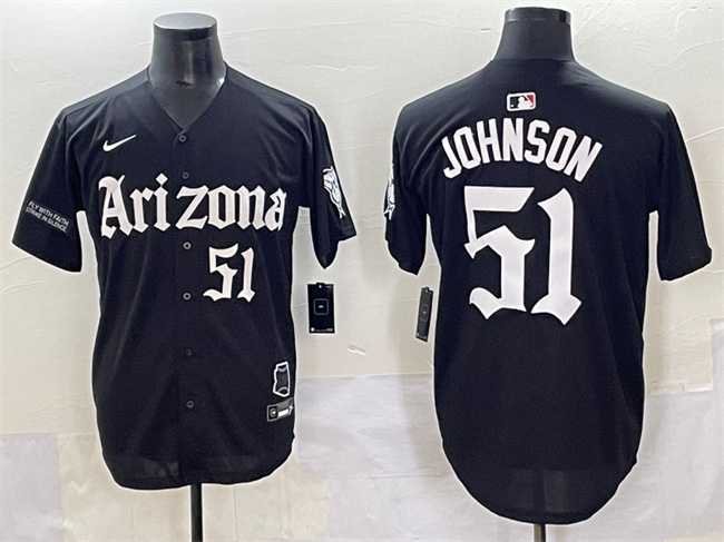Men's Arizona Diamondbacks #51 Randy Johnson Black 'Gothic Desert Fang Edition' Vapor Premier Limited Stitched Baseball Jersey,We sell and wholesale Men's Arizona Diamondbacks #51 Randy Johnson Black 'Gothic Desert Fang Edition' Vapor Premier Limited Stitched Baseball Jersey on line form chian!