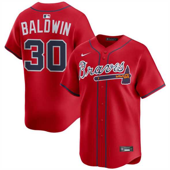 Men's Atlanta Braves #30 Drake Baldwin Red 2025 Alternate Limited Stitched Baseball Jersey Dzhi,We sell and wholesale Men's Atlanta Braves #30 Drake Baldwin Red 2025 Alternate Limited Stitched Baseball Jersey Dzhi on line form chian!