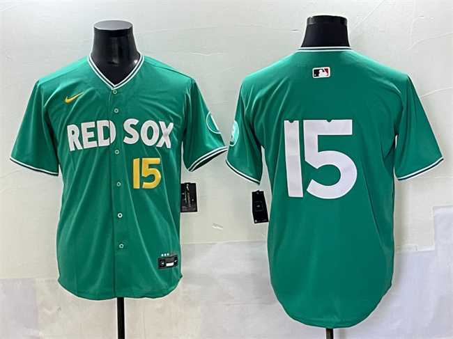 Men's Boston Red Sox #15 Dustin Pedroia Green 2025 City Connect Limited Stitched Baseball Jersey,We sell and wholesale Men's Boston Red Sox #15 Dustin Pedroia Green 2025 City Connect Limited Stitched Baseball Jersey on line form chian!