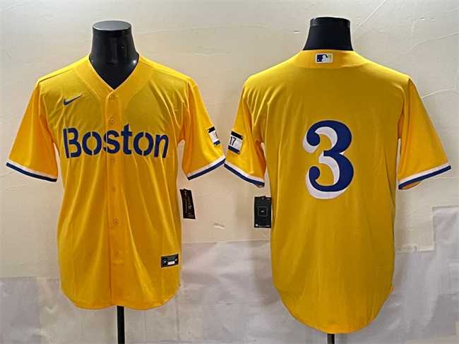 Men's Boston Red Sox #3 Ceddanne Rafaela Gold City Connect Stitched Baseball Jersey,We sell and wholesale Men's Boston Red Sox #3 Ceddanne Rafaela Gold City Connect Stitched Baseball Jersey on line form chian!