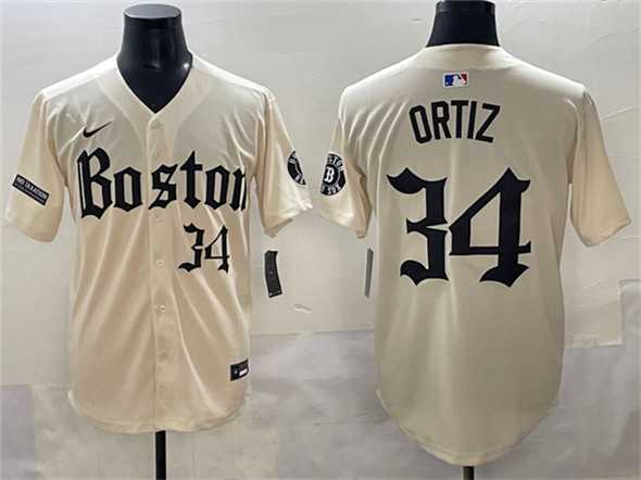 Men's Boston Red Sox #34 David Ortiz Cream Gothic Vapor Limited Stitched Baseball Jersey,We sell and wholesale Men's Boston Red Sox #34 David Ortiz Cream Gothic Vapor Limited Stitched Baseball Jersey on line form chian!