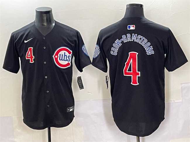 Men's Chicago Cubs #4 Pete Crow-Armstrong Black Limited Stitched Baseball Jersey,We sell and wholesale Men's Chicago Cubs #4 Pete Crow-Armstrong Black Limited Stitched Baseball Jersey on line form chian!