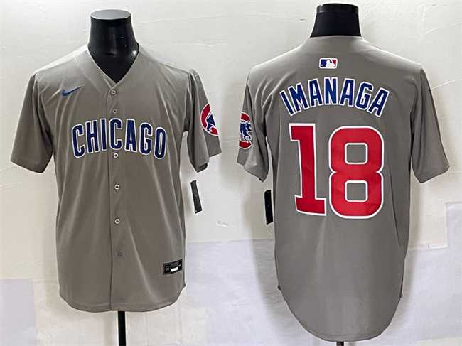 Men's Chicago Cubs #18 Shota Imanaga Gray Limited Stitched Baseball Jersey,We sell and wholesale Men's Chicago Cubs #18 Shota Imanaga Gray Limited Stitched Baseball Jersey on line form chian!