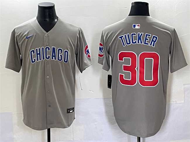 Men's Chicago Cubs #30 Kyle Tucker Gray Limited Stitched Baseball Jersey,We sell and wholesale Men's Chicago Cubs #30 Kyle Tucker Gray Limited Stitched Baseball Jersey on line form chian!