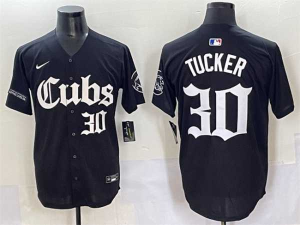 Men's Chicago Cubs #30 Kyle Tucker Black 'Gothic North Side Edition' Vapor Premier Limited Stitched Baseball Jersey,We sell and wholesale Men's Chicago Cubs #30 Kyle Tucker Black 'Gothic North Side Edition' Vapor Premier Limited Stitched Baseball Jersey on line form chian!