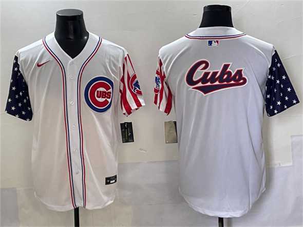 Men's Chicago Cubs Team Big Logo White 2025 Independence Day Vapor Premier Limited Stitched Baseball Jersey,We sell and wholesale Men's Chicago Cubs Team Big Logo White 2025 Independence Day Vapor Premier Limited Stitched Baseball Jersey on line form chian!
