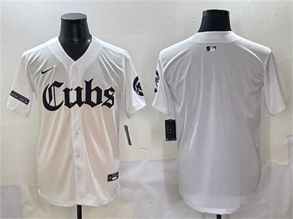 Men's Chicago Cubs Blank White 'Gothic North Side Edition' Vapor Premier Limited Stitched Baseball Jersey,We sell and wholesale Men's Chicago Cubs Blank White 'Gothic North Side Edition' Vapor Premier Limited Stitched Baseball Jersey on line form chian!