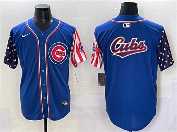 Men's Chicago Cubs Team Big Logo Royal 2025 Independence Day Vapor Premier Limited Stitched Baseball Jersey,We sell and wholesale Men's Chicago Cubs Team Big Logo Royal 2025 Independence Day Vapor Premier Limited Stitched Baseball Jersey on line form chian!
