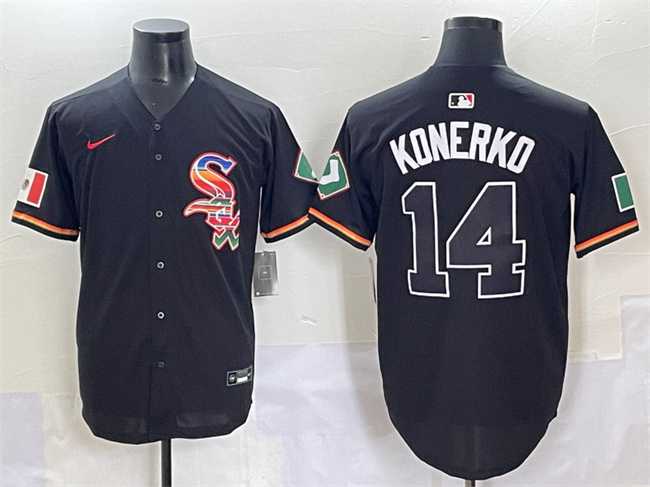 Men's Chicago White Sox #14 Paul Konerko Black Mexico Limited Stitched Jersey,We sell and wholesale Men's Chicago White Sox #14 Paul Konerko Black Mexico Limited Stitched Jersey on line form chian!