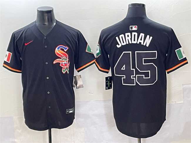 Men's Chicago White Sox #45 Michael Jordan Black Mexico Limited Stitched Baseball Jersey,We sell and wholesale Men's Chicago White Sox #45 Michael Jordan Black Mexico Limited Stitched Baseball Jersey on line form chian!