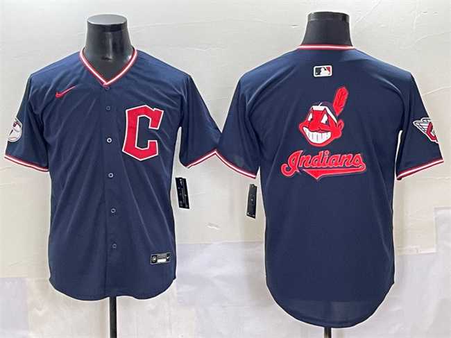 Men's Cleveland Guardians Team Big Logo Navy 2025 Alternate Limited Stitched Baseball Jersey,We sell and wholesale Men's Cleveland Guardians Team Big Logo Navy 2025 Alternate Limited Stitched Baseball Jersey on line form chian!