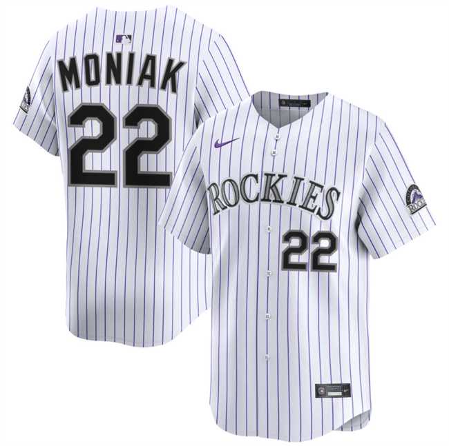 Men's Colorado Rockies #22 Mickey Moniak White Home Limited Stitched Baseball Jersey Dzhi,We sell and wholesale Men's Colorado Rockies #22 Mickey Moniak White Home Limited Stitched Baseball Jersey Dzhi on line form chian!