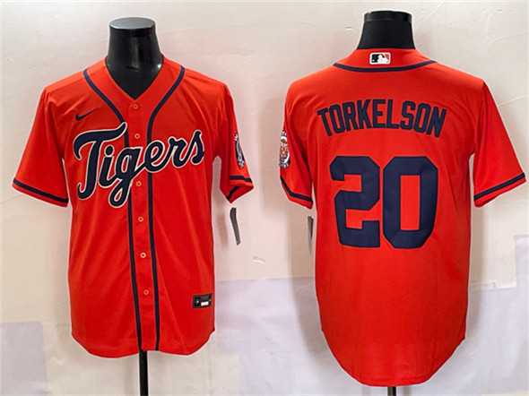 Men's Detroit Tigers #20 Spencer Torkelson Orange With Patch Cool Base Stitched Baseball Jersey,We sell and wholesale Men's Detroit Tigers #20 Spencer Torkelson Orange With Patch Cool Base Stitched Baseball Jersey on line form chian!