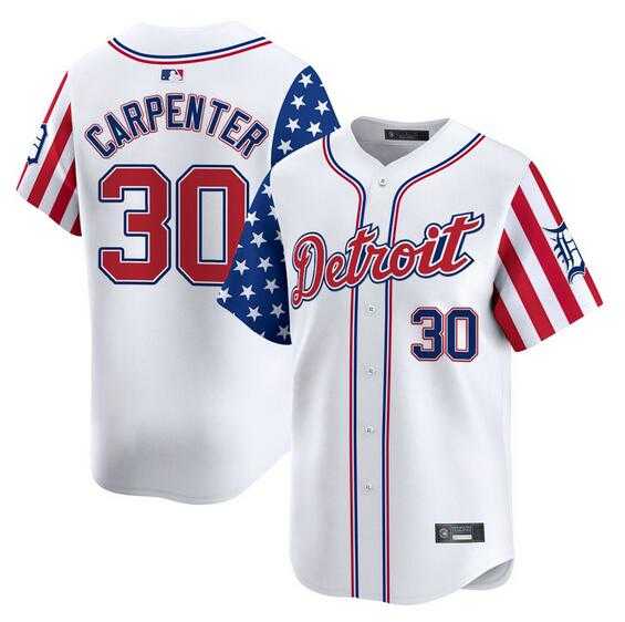 Men's Detroit Tigers #30 Kerry Carpenter White 2025 Independence Day Vapor Premier Limited Stitched Baseball Jersey Dzhi,We sell and wholesale Men's Detroit Tigers #30 Kerry Carpenter White 2025 Independence Day Vapor Premier Limited Stitched Baseball Jersey Dzhi on line form chian!