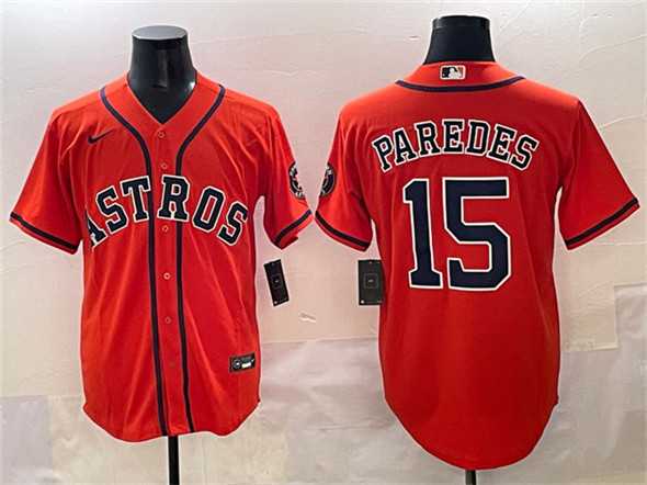 Men's Houston Astros #15 Isaac Paredes Orange Cool Base Stitched Baseball Jersey,We sell and wholesale Men's Houston Astros #15 Isaac Paredes Orange Cool Base Stitched Baseball Jersey on line form chian!