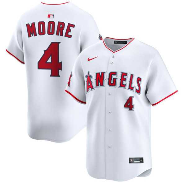 Men's Los Angeles Angels #4 Christian Moore White Home Limited Stitched Baseball Jersey Dzhi,We sell and wholesale Men's Los Angeles Angels #4 Christian Moore White Home Limited Stitched Baseball Jersey Dzhi on line form chian!