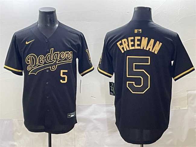 Men's Los Angeles Dodgers #5 Freddie Freeman Black Gold Limited Stitched Jersey,We sell and wholesale Men's Los Angeles Dodgers #5 Freddie Freeman Black Gold Limited Stitched Jersey on line form chian!