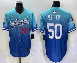 Men's Los Angeles Dodgers #50 Mookie Betts Blue 2025 City Connect Limited Stitched Jersey,We sell and wholesale Men's Los Angeles Dodgers #50 Mookie Betts Blue 2025 City Connect Limited Stitched Jersey on line form chian!