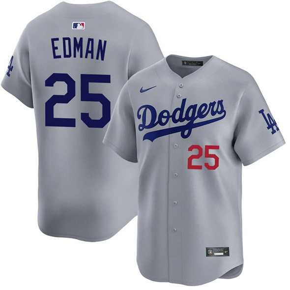 Men's Los Angeles Dodgers #25 Tommy Edman Gray Limited Stitched Baseball Jersey Dzhi,We sell and wholesale Men's Los Angeles Dodgers #25 Tommy Edman Gray Limited Stitched Baseball Jersey Dzhi on line form chian!