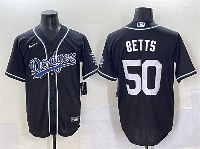Men's Los Angeles Dodgers #50 Mookie Betts Black Fashion Stitched Baseball Jersey,We sell and wholesale Men's Los Angeles Dodgers #50 Mookie Betts Black Fashion Stitched Baseball Jersey on line form chian!